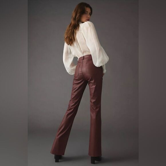Anthropologie Pilcro The Yaya Mid-Rise Faux Leather Pants Size 32 - Picture 5 of 8